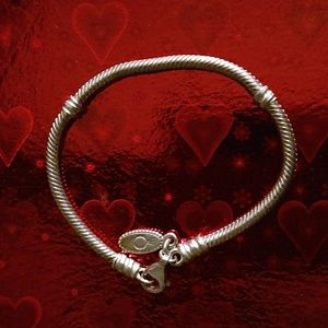 Authentic Pandora Charm Bracelet Sterling Silver .925  Length 6.5  Gift 🎁 Box